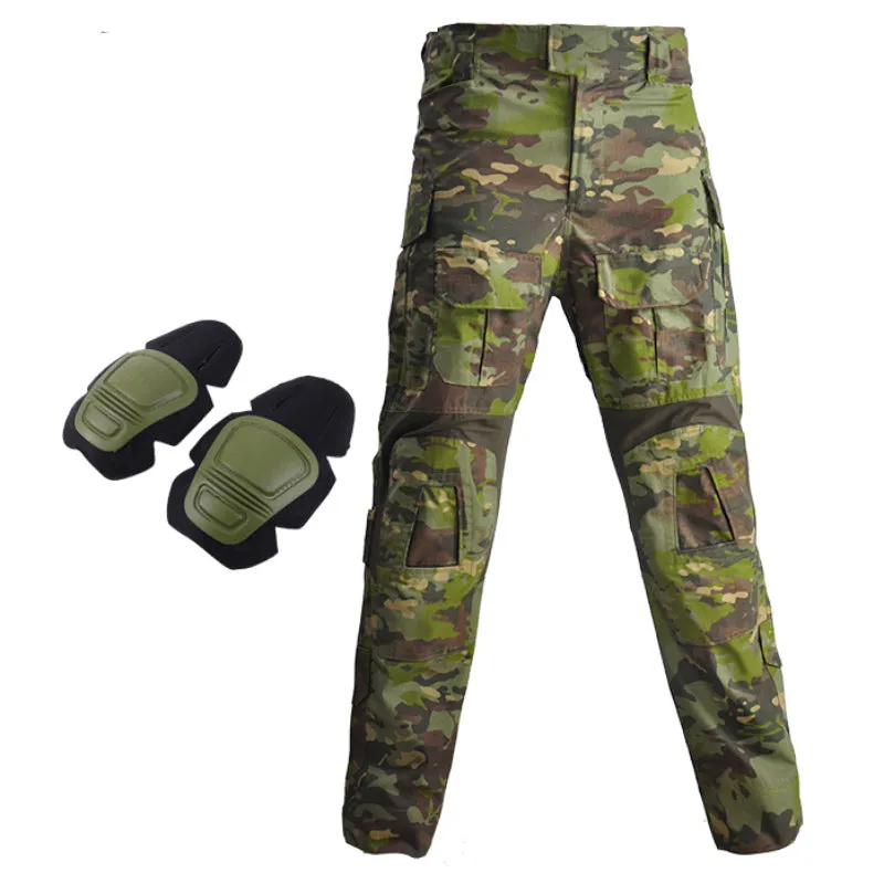 Outdoor Army Fan Camouflage with Knee Pads Men's Pants