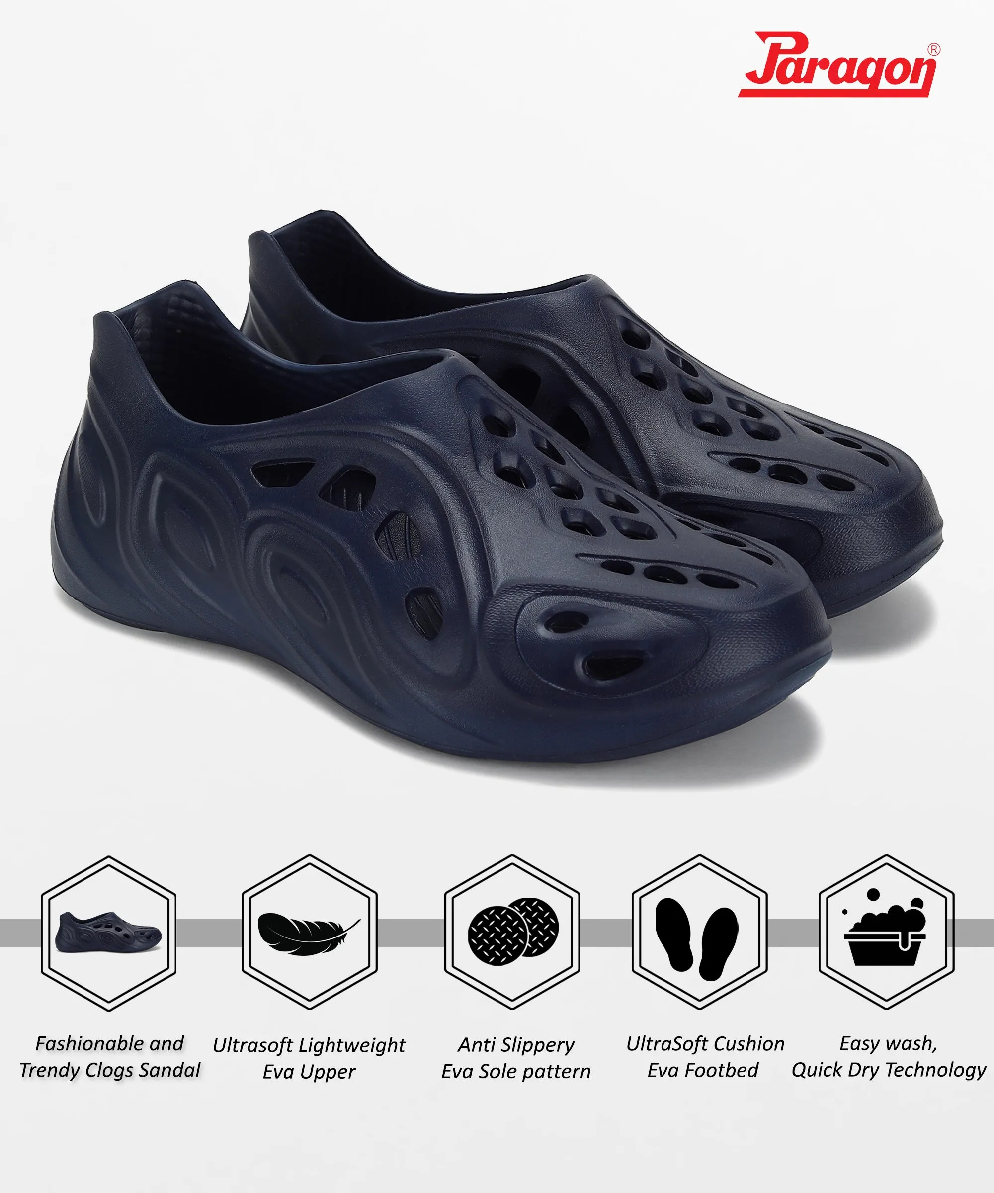 Paragon K10919G Men Casual Clogs | Stylish, Anti-Skid, Durable | Casual & Comfortable | For Everyday Use