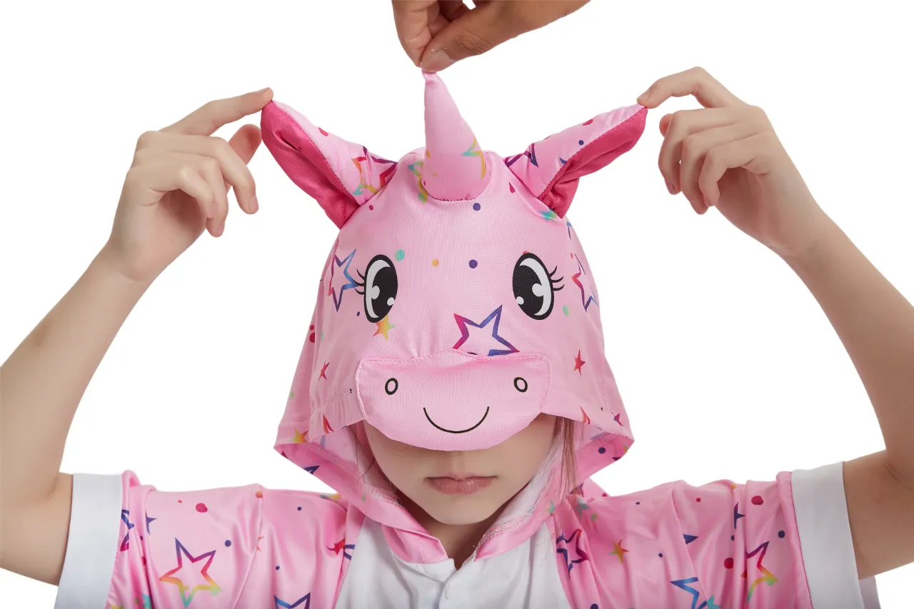 Pink Star Unicorn Kids Summer Onesie