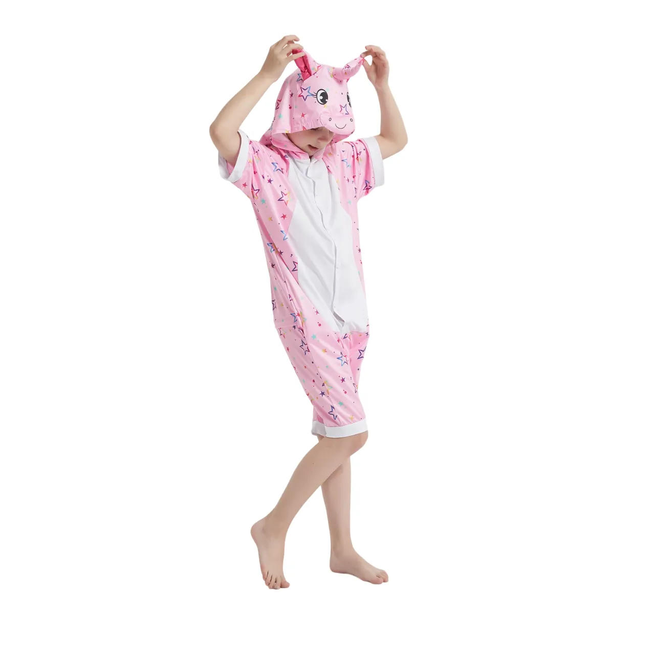 Pink Star Unicorn Kids Summer Onesie