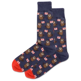 "Canada Beaver" Crew Socks by Hot Sox