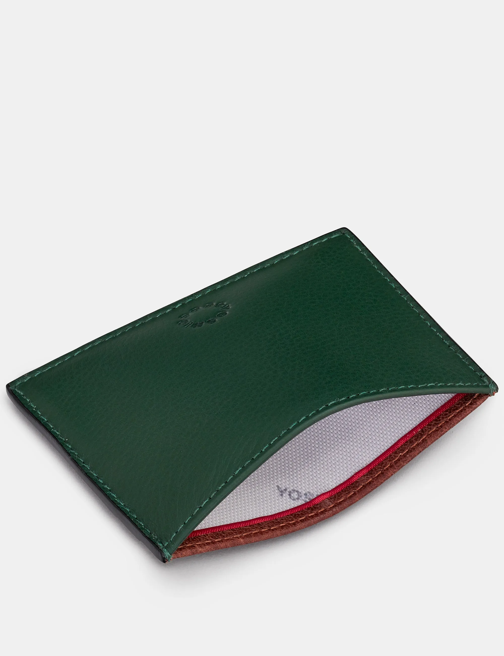 Racing Green And Brown Leather Academy Card Holder