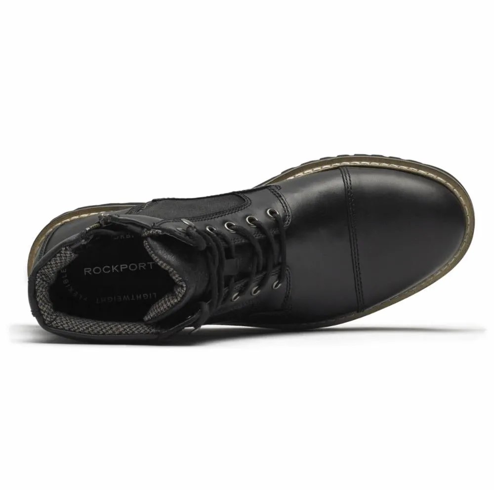 Rockport Men MARSHALL RUGGED CAP TOE BLACK