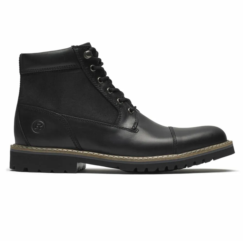 Rockport Men MARSHALL RUGGED CAP TOE BLACK