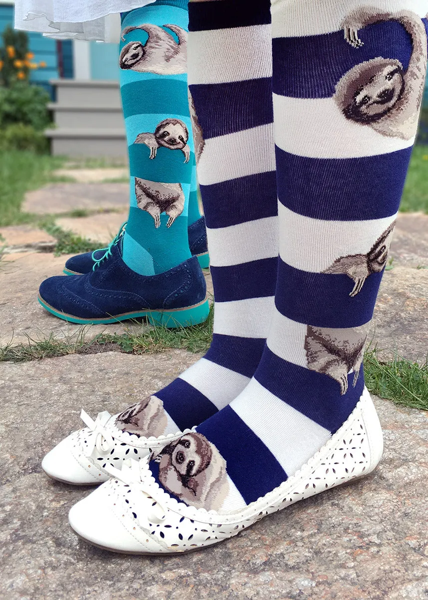 Sloth Stripe Knee Socks