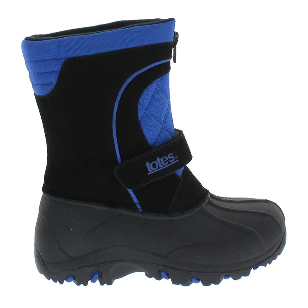 Totes Kids Waterproof Snowboots Bradley Blue