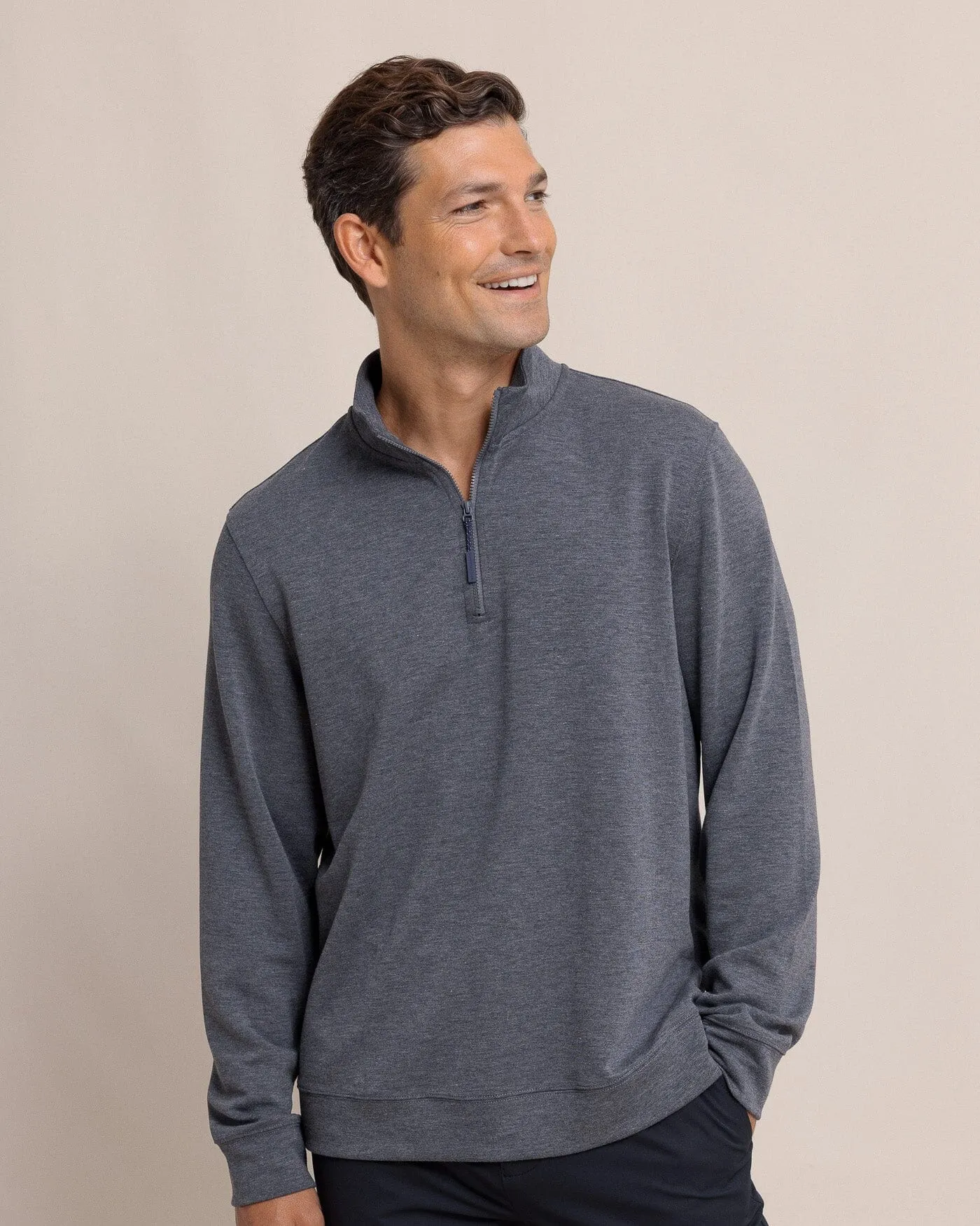 Whyche Interlock Heather Quarter Zip