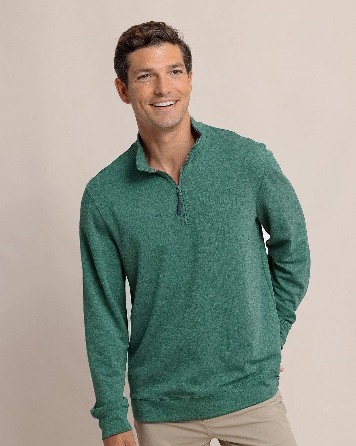 Whyche Interlock Heather Quarter Zip